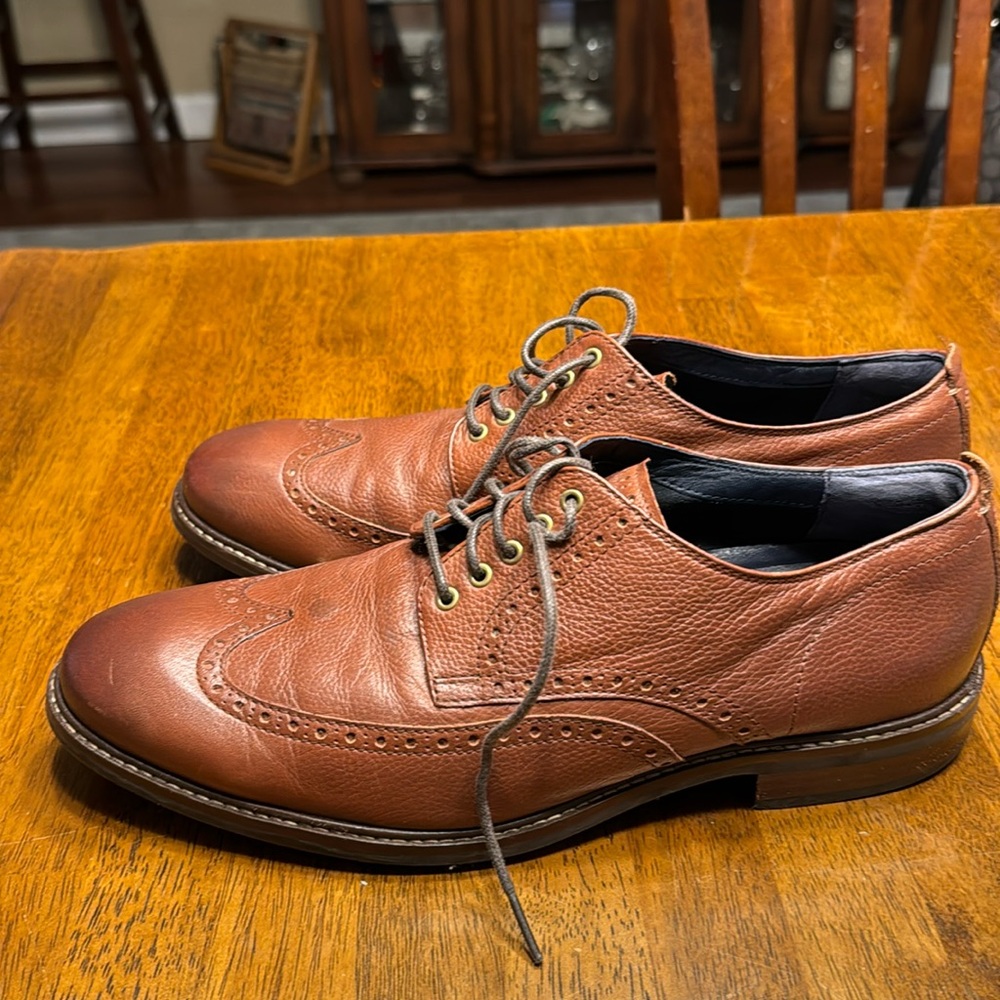 Men’s Cole Haan Grand OS brown leather Wingtip Oxford. size 11M - Picture 1 of 10